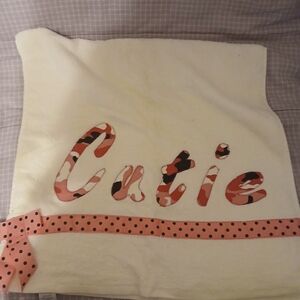 Cute Large Towel with Pink Polka Dot Bow